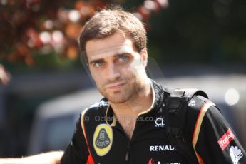 World © Octane Photographic Ltd. F1 Paddock, Belgian GP, Spa Francorchamps, Thursday 22nd August 2013. Jerome d'Ambrosio - Lotus F1 team reserve driver. Digital Ref :