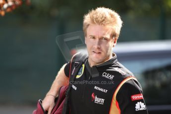 World © Octane Photographic Ltd. F1 Paddock, Belgian GP, Spa Francorchamps, Thursday 22nd August 2013. Davide Valsecchi - Lotus F1 team reserve driver. Digital Ref :