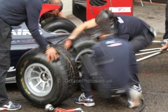 World © Octane Photographic Ltd. GP2 Paddock, Belgian GP, Spa Francorchamps, Thursday 22nd August 2013. Venezuela GP Lazarus practice pitstop using Vitorrio Ghirelli's car. Digital Ref : 0781cb7d1788