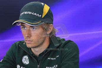 World © Octane Photographic Ltd. F1 Belgian GP - Spa - Francorchamps. Thursday 22nd August 2013. FIA Press Conference. Caterham F1 Team CT03 - Charles Pic. Digital Ref : 0782lw1d6883