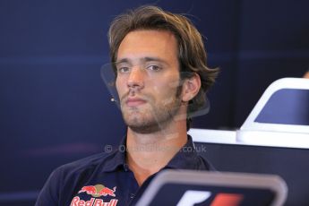 World © Octane Photographic Ltd. F1 Belgian GP - Spa - Francorchamps. Thursday 22nd August 2013. FIA Press Conference. Scuderia Toro Rosso STR8 - Jean-Eric Vergne. Digital Ref : 0782lw1d6928