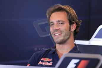 World © Octane Photographic Ltd. F1 Belgian GP - Spa - Francorchamps. Thursday 22nd August 2013. FIA Press Conference. Scuderia Toro Rosso STR8 - Jean-Eric Vergne. Digital Ref : 0782lw1d7005