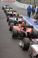 World © Octane Photographic Ltd. GP2 Belgian GP, Spa Francorchamps, Friday 23rd August 2013. Practice. The pack forms up to head out onto track. Digital Ref : 0785cb7d2038