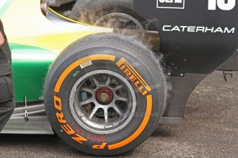 World © Octane Photographic Ltd. GP2 Belgian GP, Spa Francorchamps, Friday 23rd August 2013. Practice. Alexander Rossi – EQ8 Caterham Racing smoking rear tyres.Digital Ref : 0785cb7d2120