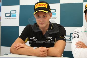 World © Octane Photographic Ltd. GP2 Belgian GP, Spa Francorchamps, Saturday 24th August 2013. Race 1 press conference. Marcus Ericsson - DAMS. Digital Ref : 0794cb7d3099