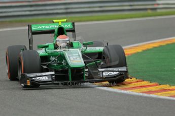 World © Octane Photographic Ltd. GP2 Belgian GP, Spa Francorchamps, Saturday 24th August 2013. Race 1. Alexander Rossi - EQ8 Caterham Racing. Digital Ref : 0794lw1d9956