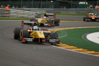 World © Octane Photographic Ltd. GP2 Belgian GP, Spa Francorchamps, Saturday 24th August 2013. Race 1. Marcus Ericsson and Stephan Richelmi - DAMS. Digital Ref : 0794lw1dx9711