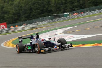 World © Octane Photographic Ltd. GP2 Belgian GP, Spa Francorchamps, Saturday 24th August 2013. Race 1. Sam Bird – Russian TIME. Digital Ref : 0794lw1dx9769