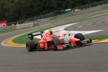 World © Octane Photographic Ltd. GP2 Belgian GP, Spa Francorchamps, Saturday 24th August 2013. Race 1. Mitch Evans. – Arden International. Digital Ref: 0794lw1dx9800