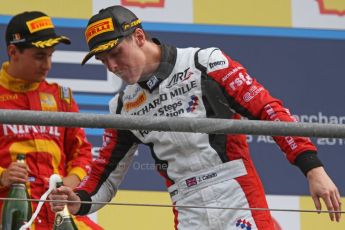 World © Octane Photographic Ltd. GP2 Belgian GP, Spa Francorchamps, Sunday 25th August 2013. Race 2. James Calado – ART Grand Prix celebrates his 1st race win in GP2. Digital Ref : 0796cb7d3506