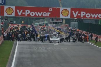 World © Octane Photographic Ltd. GP2 Belgian GP, Spa Francorchamps, Sunday 25th August 2013. Race 2. The grid forms up. Digital Ref : 0796lw1d0217