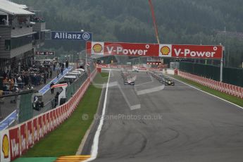 World © Octane Photographic Ltd. GP2 Belgian GP, Spa Francorchamps, Sunday 25th August 2013. Race 2 start. Digital Ref : 0796lw1d9923