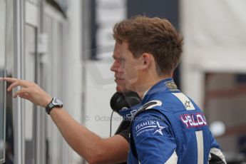 World © Octane Photographic Ltd. GP3 Belgian GP - Qualifying, Spa Francorchamps, Saturday 24th August 2013. Dallara GP3/13. Carlin – Nick Yelloly studying the times from Friday practice. Digital ref : 0790cb7d2422