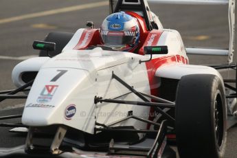 World © Octane Photographic Ltd. BRDC Formula 4 (F4) Qualifying, Donington Park 28th September 2013. MSVF4-13, Lanan Racing, Jake Hughes. Digital Ref : 0831lw1d8612