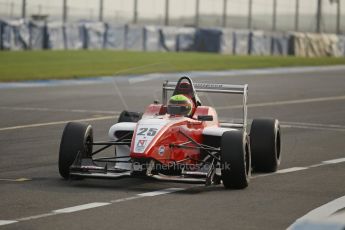 World © Octane Photographic Ltd. BRDC Formula 4 (F4) Qualifying, Donington Park 28th September 2013. MSVF4-13, HHC Motorsport, Gustavo Lima. Digital Ref : 0831lw1d8642