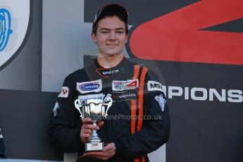 World © Octane Photographic Ltd. Brands Hatch, Race 1 Podium, Saturday 23rd November 2013. BRDC Formula 4 Winter Series, MSV F4-13, Will Palmer (1st) – HHC Motorsport. Digital Ref : 0864lw1d6794