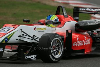 World © Octane Photographic Ltd. British Formula 3 – Brands Hatch. Saturday 10th August 2013 – Qualifying. Felipe Lopes Guimaraes – Fortec Motorsport – Dallara F312 HWA Mercedes. Digital Ref : 0776lw1d6121