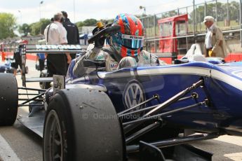 World © Octane Photographic Ltd. British Formula 3 – Brands Hatch. Saturday 10th August 2013 – Race 1. Race winner Jazeman Jaafar in parc ferme– Carlin – Dallara F312 Volkswagen. Digital Ref : 0777cb1d3951