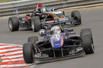 World © Octane Photographic Ltd. British Formula 3 – Brands Hatch. Saturday 10th August 2013 – Race 1. Ed Jones – Team West-Tec – Dallara F312 Toyota and Sun Zheng – CF Racing – Dallara F311 NBE. Digital Ref : 0777cb7d3901