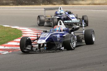 World © Octane Photographic Ltd. British Formula 3 – Brands Hatch. Saturday 10th August 2013 – Race 1. Jazeman Jaafar leads Jordan King – Carlin – Dallara F312 Volkswagen. Digital Ref : 0777cb7d4018