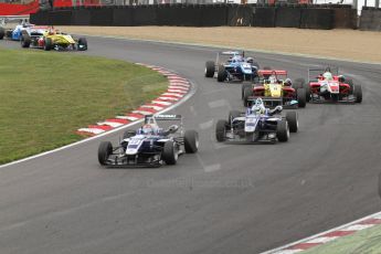 World © Octane Photographic Ltd. British Formula 3 – Brands Hatch. Saturday 10th August 2013 – Race 1. Jazeman Jaafar and Jordan King – Carlin – Dallara F312 Volkswagen lead William Buller – Fortec Motorsport – Dallara F312 HWA Mercedes, Antonio Giovinazzi – Double R – Dallara F312 HWA Mercedes and Nicolas Latifi – Carlin – Dallara F312 Volkswagen. Digital Ref : 0777lw7d1128