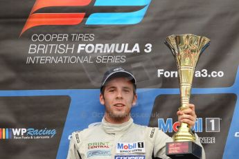 World © Octane Photographic Ltd. British Formula 3 – Brands Hatch. Saturday 11th August 2013 – Race 2. National championship podium. Digital Ref :