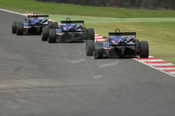 World © Octane Photographic Ltd. British Formula 3 – Brands Hatch. Saturday 11th August 2013 – Race 2. Team West-Tec in formation– Dallara F312/308 Toyota. Digital Ref :