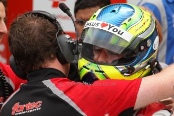 World © Octane Photographic Ltd. British Formula 3 – Brands Hatch. Saturday 11th August 2013 – Race 2. Race winner Felipe Lopes Guimaraes celebrates in parc ferme – Fortec Motorsport – Dallara F312 HWA Mercedes. Digital Ref :