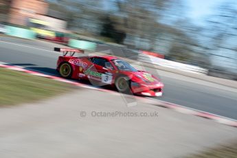 World © Octane Photographic Ltd./Chris Enion. Avon Tyres British GT Championship - Saturday 30th March 2013 Oulton Park – Practice 1. Ferrari 458 Italia – Rosso Verde – Hector Lester, Allan Simonsen. Digital Ref : 0604ce1d4142