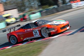 World © Octane Photographic Ltd./Chris Enion. Avon Tyres British GT Championship - Saturday 30th March 2013 Oulton Park – Practice 1. Ferrari 458 Italia – MTEC – Matt Griffin, Duncan Cameron. Digital Ref : 0604ce1d4208