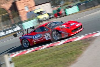 World © Octane Photographic Ltd./Chris Enion. Avon Tyres British GT Championship - Saturday 30th March 2013 Oulton Park – Practice 1. Ferrari 458 Italia, FF Corse – Rob Barff, Gary Eastwood. Digital Ref : 0604ce1d4216