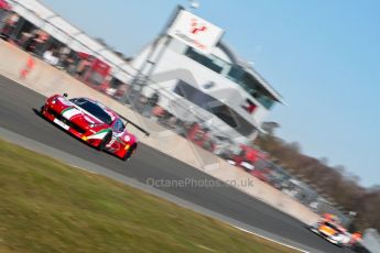 World © Octane Photographic Ltd./Chris Enion. Avon Tyres British GT Championship - Saturday 30th March 2013 Oulton Park – Practice 1. Ferrari 458 Italia – AF Corse – Aaron Scott, John Dhillon. Digital Ref : 0604ce1d4269