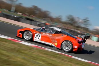 World © Octane Photographic Ltd./Chris Enion. Avon Tyres British GT Championship - Saturday 30th March 2013 Oulton Park – Practice 1. Ferrari 458 Italia – MTEC – Matt Griffin, Duncan Cameron. Digital Ref : 0604ce1d4309