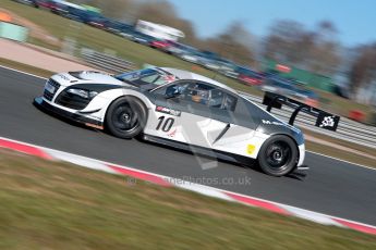 World © Octane Photographic Ltd./Chris Enion. Avon Tyres British GT Championship - Saturday 30th March 2013 Oulton Park – Practice 1. Audi R8 LMS Ultra – M-Sport Racing – Warren Hughes, Rembert Berg. Digital Ref : 0604ce1d4328