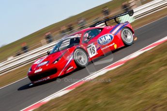 World © Octane Photographic Ltd./Chris Enion. Avon Tyres British GT Championship - Saturday 30th March 2013 Oulton Park – Practice 1. Ferrari 458 Italia, FF Corse – Rob Barff, Gary Eastwood. Digital Ref : 0604ce1d4371