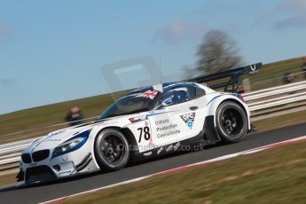 World © Octane Photographic Ltd./Chris Enion. Avon Tyres British GT Championship - Saturday 30th March 2013 Oulton Park – Practice 1. BMW Z4 GT3 – Ecurie Ecosse with Barwell Motorsport – Piers Johnson, Ron Johnson. Digital Ref : 0604ce1d4506