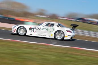 World © Octane Photographic Ltd./Chris Enion. Avon Tyres British GT Championship - Saturday 30th March 2013 Oulton Park – Practice 1. Mercedes-Benz SLS AMG GT3 – Fortec Motorsports – James Walker, Jason Minshaw. Digital Ref : 0604ce1d4551