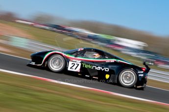 World © Octane Photographic Ltd./Chris Enion. Avon Tyres British GT Championship - Saturday 30th March 2013 Oulton Park – Practice 1. Ferrari 458 Italia – Vita4One Team Italy – Matteo Bobbi, Jay Palmer. Digital Ref : 0604ce1d4553