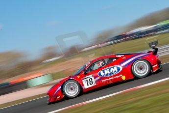 World © Octane Photographic Ltd./Chris Enion. Avon Tyres British GT Championship - Saturday 30th March 2013 Oulton Park – Practice 1. Ferrari 458 Italia, FF Corse – Rob Barff, Gary Eastwood. Digital Ref : 0604ce1d4559