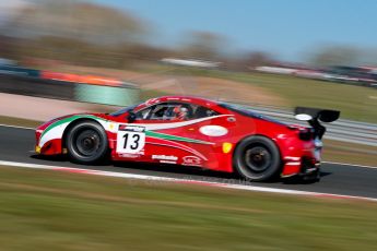 World © Octane Photographic Ltd./Chris Enion. Avon Tyres British GT Championship - Saturday 30th March 2013 Oulton Park – Practice 1. Ferrari 458 Italia – AF Corse – Aaron Scott, John Dhillon. Digital Ref : 0604ce1d4613