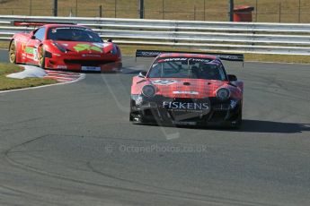World © Octane Photographic Ltd. Avon Tyres British GT Championship - Saturday 30th March 2013 – Practice 1. Porsche 997 GT3-R – Trackspeed – Richard Westbrook, Gregor Fiskin and Ferrari 458 Italia – Rosso Verde – Hector Lester, Allan Simonsen. Digital Ref : 0604lw1d8085