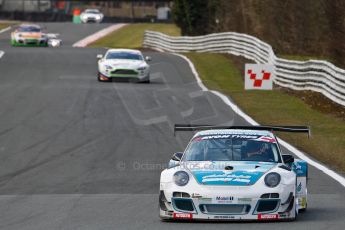 World © Octane Photographic Ltd./Chris Enion. Avon Tyres British GT Championship - Saturday 30th March 2013 Oulton Park – Practice 2. Porsche 997 GT3-R – Oman Air Motorbase – Michael Caine, Ahmad Al Harthy. Digital Ref : 0605ce1d4988