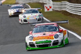 World © Octane Photographic Ltd./Chris Enion. Avon Tyres British GT Championship - Saturday 30th March 2013 Oulton Park – Practice 2. Porsche 997 GT3-R – Trackspeed – Phil Keen, Jon Minshaw, Porsche 997 GT3-R – Trackspeed - Nick Tandy, David Ashburn and Aston Martin V12 Vantage GT3 – Beechdean Motorsport – Jonathan Adams, Andrew Howard. Digital Ref :