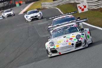 World © Octane Photographic Ltd./Chris Enion. Avon Tyres British GT Championship - Saturday 30th March 2013 Oulton Park – Practice 2. Porsche 997 GT3-R – Trackspeed - Nick Tandy, David Ashburn and Aston Martin V12 Vantage GT3 – Beechdean Motorsport – Jonathan Adams, Andrew Howard. Digital Ref :