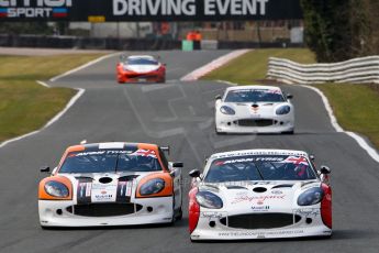 World © Octane Photographic Ltd./Chris Enion. Avon Tyres British GT Championship - Saturday 30th March 2013 Oulton Park – Practice 2. Ginetta G50 – Century Motorsport – Declan Jones, Zoe Wenham and Ginetta G50 – Optimum Motorsport - Ryan Ratcliffe, Rick Parfitt Jr. Digital Ref :