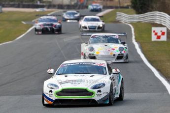 World © Octane Photographic Ltd./Chris Enion. Avon Tyres British GT Championship - Saturday 30th March 2013 Oulton Park – Practice 2. Aston Martin V8 Vantage GT4 – Complete Racing AMR – Tom Wilson, Steve Chaplin. Digital Ref :