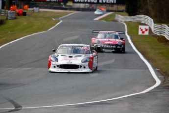 World © Octane Photographic Ltd./Chris Enion. Avon Tyres British GT Championship - Saturday 30th March 2013 Oulton Park – Practice 2. Ginetta G50 – Century Motorsport – Declan Jones, Zoe Wenham and Porsche 997 GT3-R – Trackspeed – Richard Westbrook, Gregor Fiskin. Digital Ref :