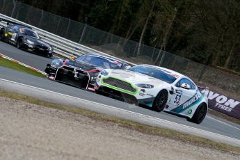 World © Octane Photographic Ltd./Chris Enion. Avon Tyres British GT Championship - Saturday 30th March 2013 Oulton Park – Practice 2. Aston Martin V8 Vantage GT4 – Complete Racing AMR – Tom Wilson, Steve Chaplin and Nissan GTR – JRM Racing. Digital Ref :