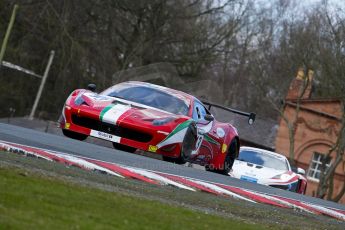 World © Octane Photographic Ltd./Chris Enion. Avon Tyres British GT Championship - Saturday 30th March 2013 Oulton Park – Practice 2. Ferrari 458 Italia – AF Corse – Aaron Scott, John Dhillon. Digital Ref : 0605ce1d5369