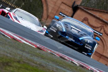 World © Octane Photographic Ltd./Chris Enion. Avon Tyres British GT Championship - Saturday 30th March 2013 Oulton Park – Practice 2. Aston Martin V12 Vantage GT3 – PGF-Kinfaun AMR – John Gaw, Phil Dryburgh and McLaren MP4-12C GT3 – United Autosports – Mark Blundell, Roger Wills. Digital Ref : 0605ce1d5417